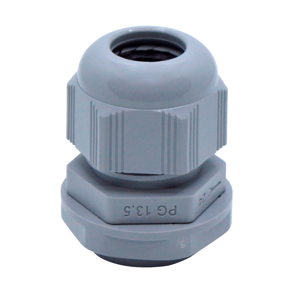 CG-PG13.5 — CONECTOR GLAND.PG13.5 12mm (7/16 ) POLIAM.GRIS INCLUYE TUERCA, BARRENO 13/16