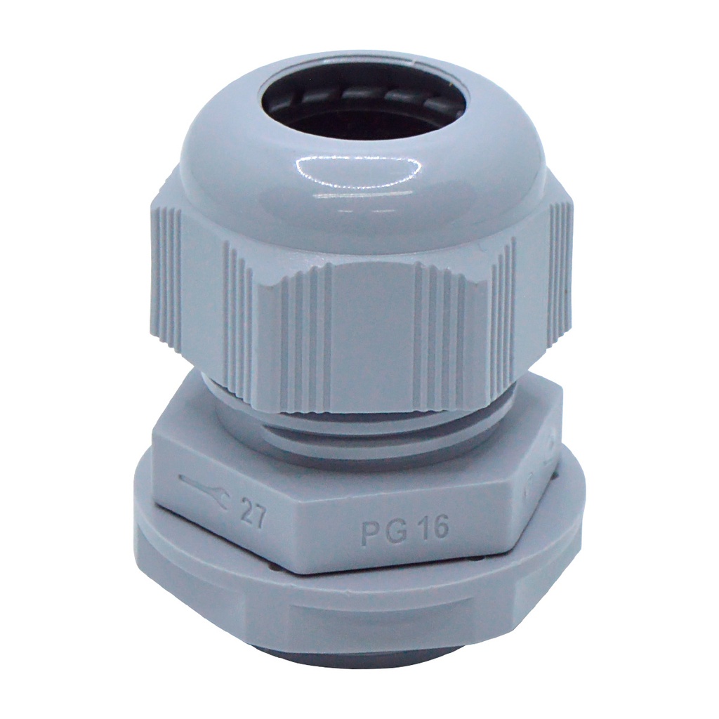 CG-PG16 — CONECTOR GLAND.PG16 14mm (1/2 ) POLIAM.GRS INCLUYE TUERCA, BARRENO 7/8