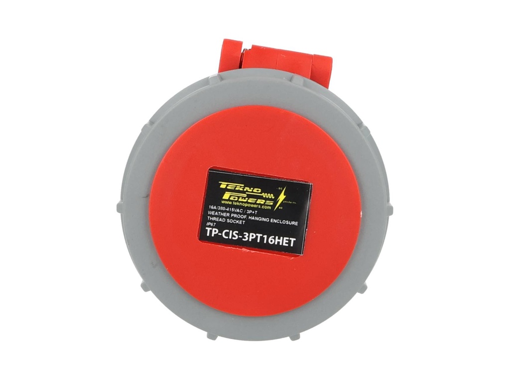 TP-CIS-3PT16HET — CONECTOR IND HEMBRA PARA EXTENSION 3P+T 16A415VCA,  (PARA MACHO #TP-CIP-3PT16LT) 