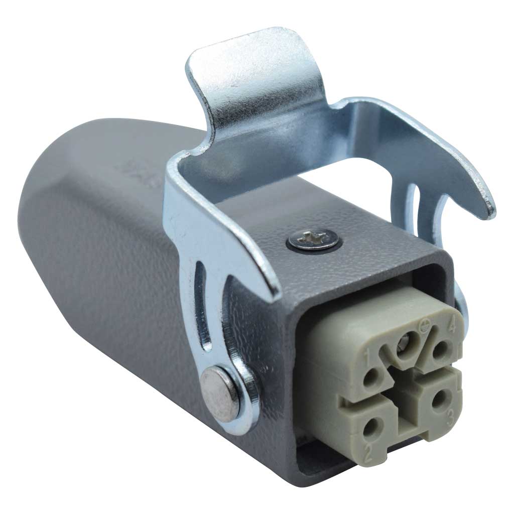 FIC10-4P-F-C — CONECTOR INDEPENDIENTE HEMBRA 10A 400V 4PIN LIBRE (MACHOS MIC10-4P-TOPARA SIDE)  ( PG11) 