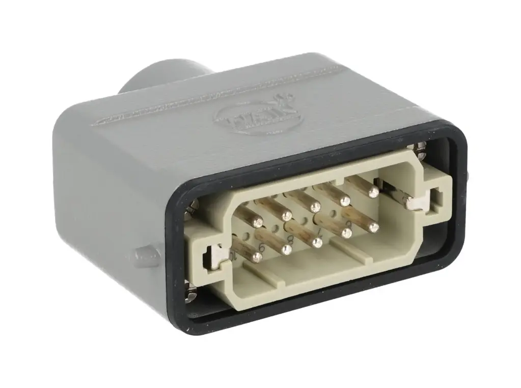 MIC10-10P-TOP — CONECTOR INDEPENDIENTE MACHO 10A 400V 10PIN, 180° (HEBRAS FIC10-10P-B/B-C)  (PG16) 