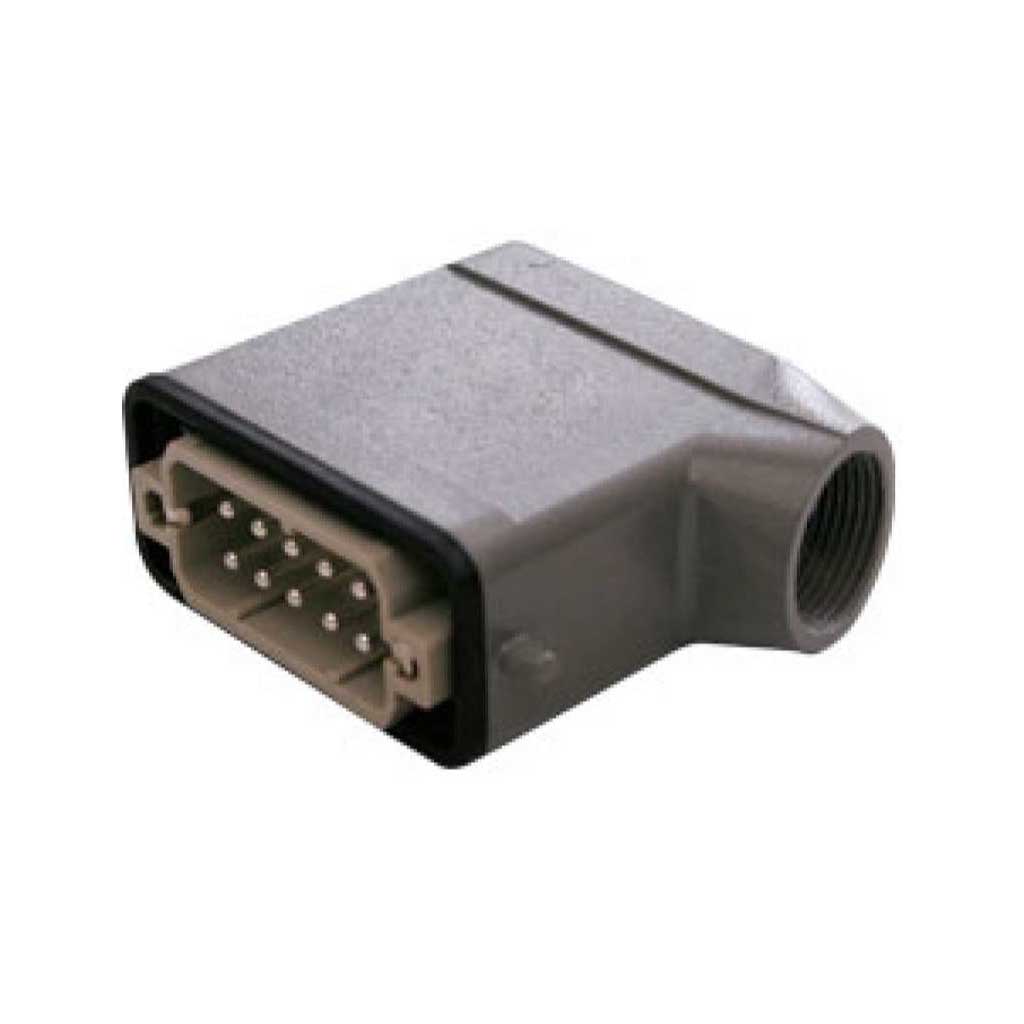 MIC10-16P-SIDE — CONECTOR INDEPENDIENTE MACHO 10A 400V 16PIN 90° (HEMBRAS FIC10--16P-B/B-C)  ( PG16) 