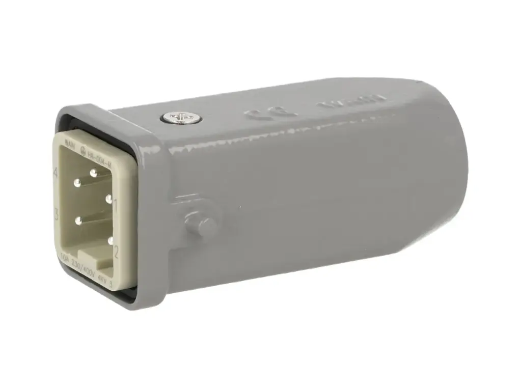 MIC10-4P-TOP — CONECTOR INDEPENDIENTE MACHO 10A 400V 4PIN, 180° (HEMBRAS FIC-10-4P-B/B-CON F-C)  (PG11) 