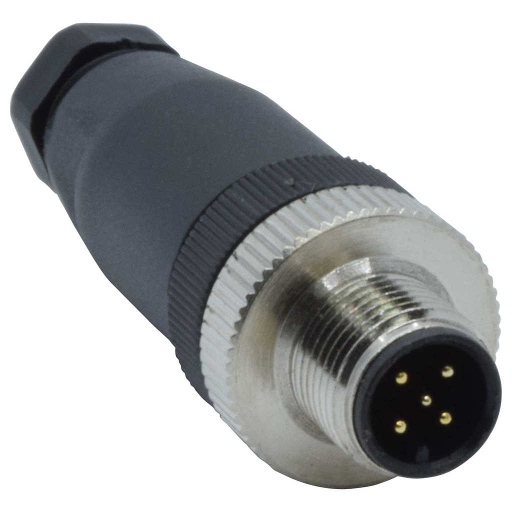 TP-CM12-5SM - CONECTOR M12, 5 PIN MACHO, RECTO