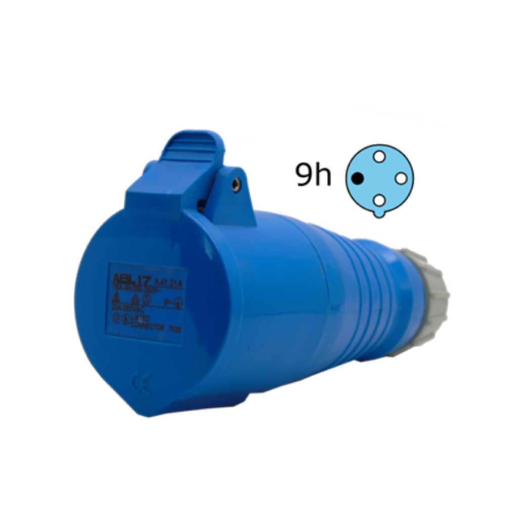 K41.21A — CONECTOR TIPO GLANDULA 16A 220-250 3P