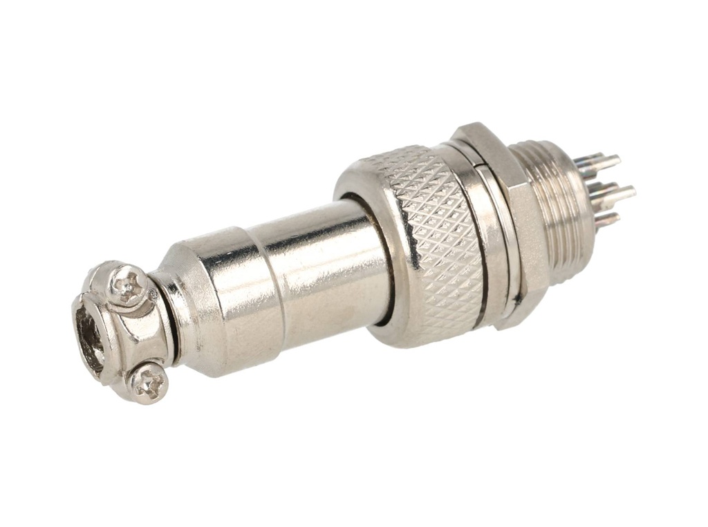 TP-GX12-6P — CONECTORES (PAR GX12 6PIN MACHO/HEMBRAPARA PANEL Y EXTENSION 4A/125VCA, 12mm