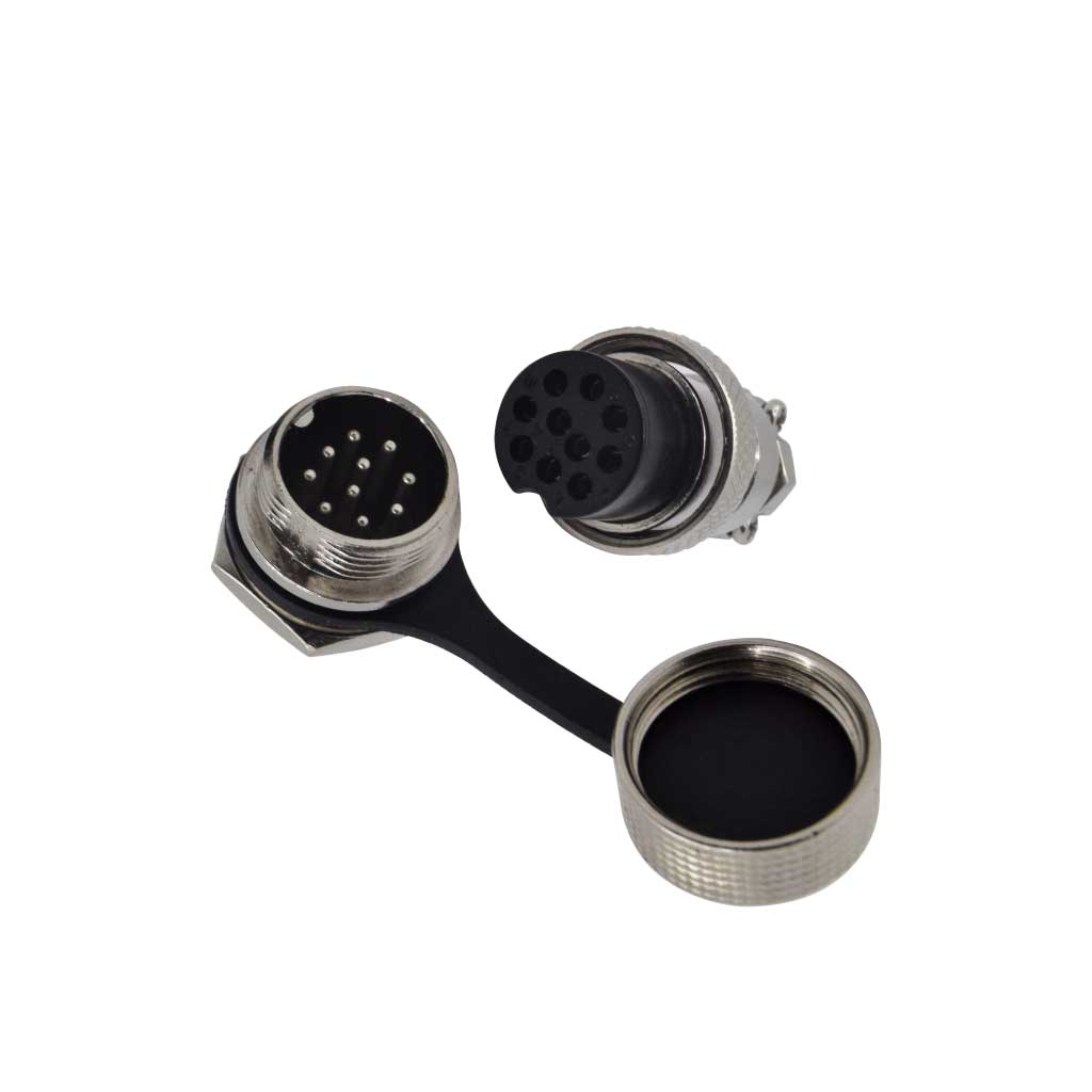 TP-GX16-10P — CONECTORES (PAR GX16 10 PIN MACHO/HEMBRPARA PANEL Y EXTENSION 4A/125VCA 16mm