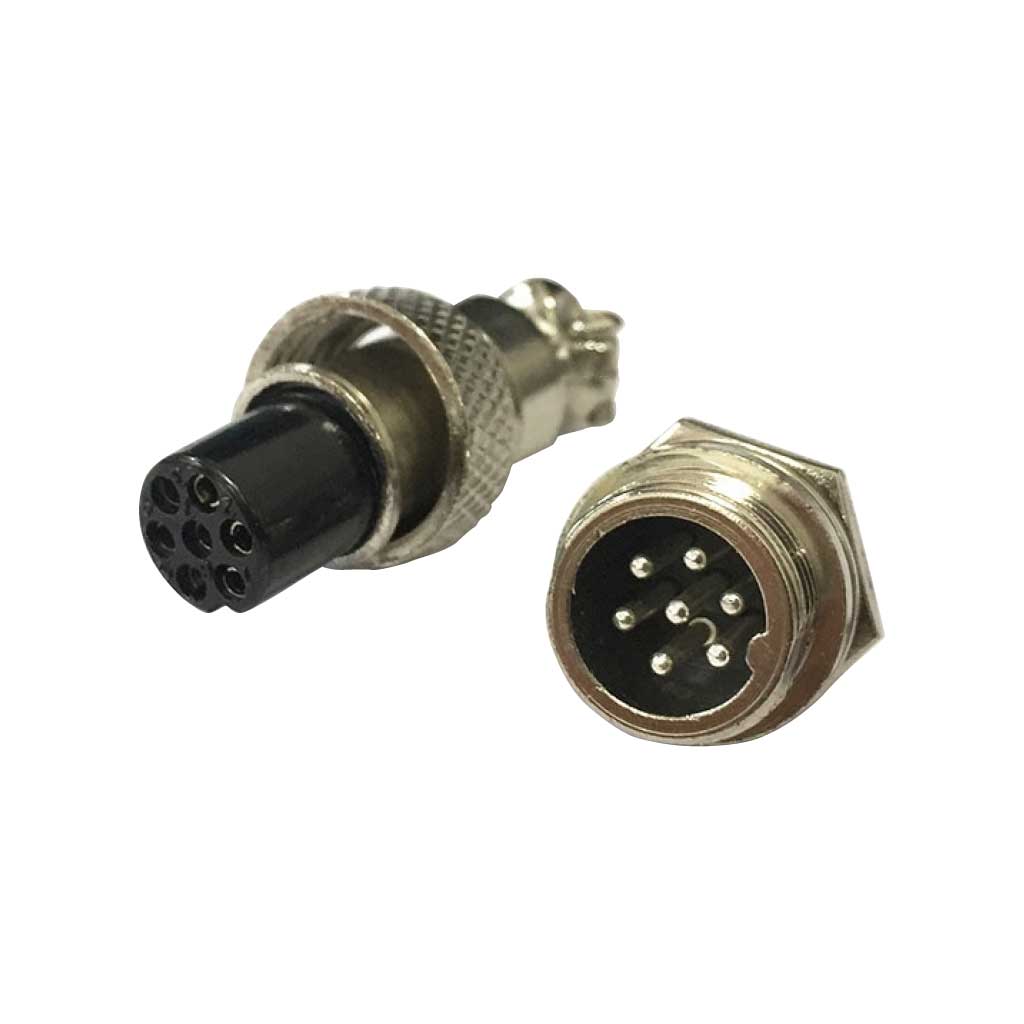 TP-GX16-7P — CONECTORES (PAR GX16 7 PIN MACHO/HEMBRAPARA PANEL Y EXTENCION 4A/125VCA 16mm