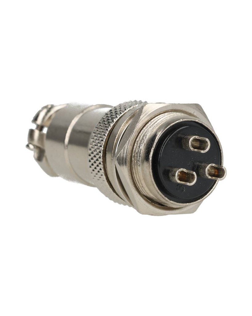 TP-GX20-3P — CONECTORES (PAR GX20 3 PIN MACHO/HEMBRAPARA PANEL Y EXTENSION 7A/125VCA, 20mm