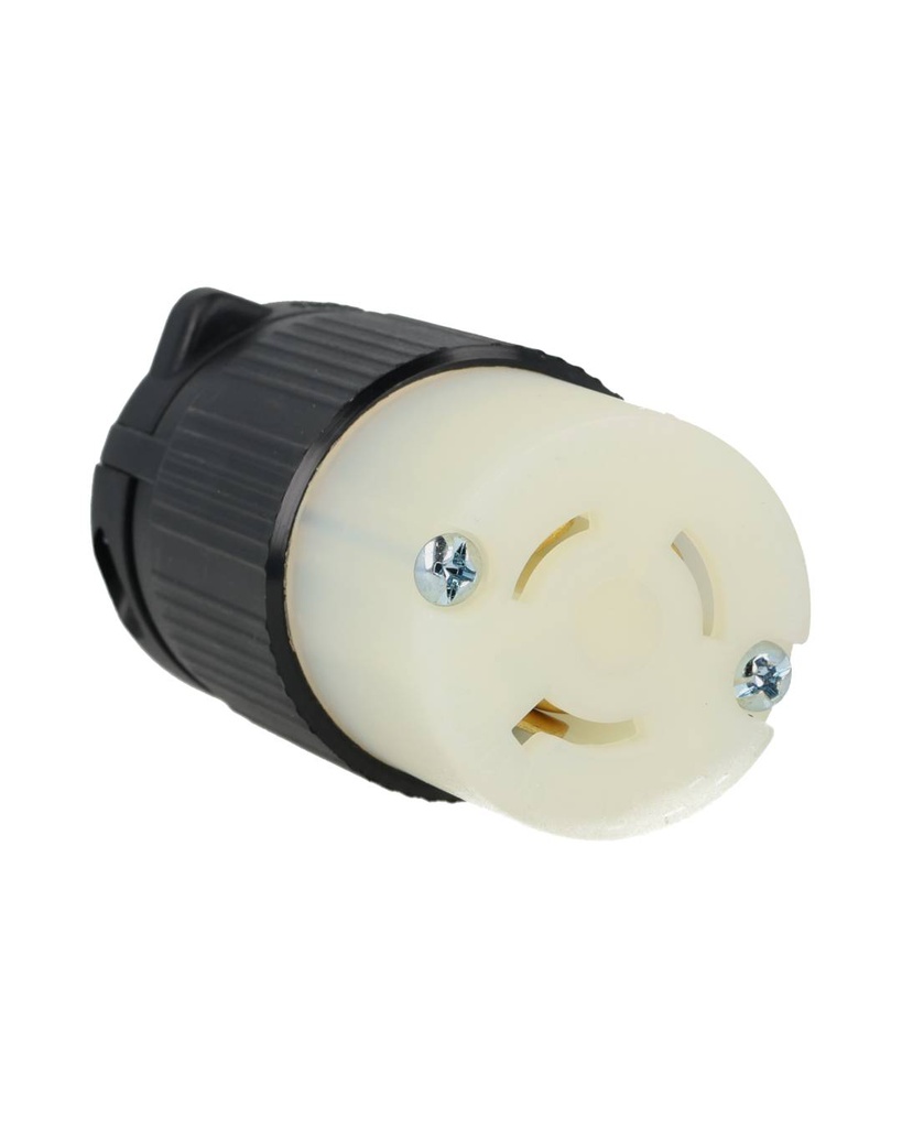 J-707 — CONTACTO INDUSTRIAL CON SEGURO 15A/250VCA2 POLOS (1 FASE) + TIERRA, TOMA AEREA