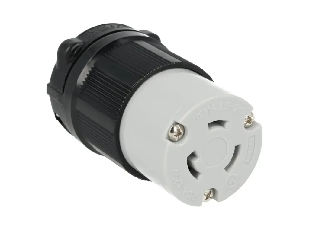 WJ-9320B — CONTACTO INDUSTRIAL CON SEGURO 20A/125VCA2 POLOS (1 FASE) + TIERRA, TOMA AEREA