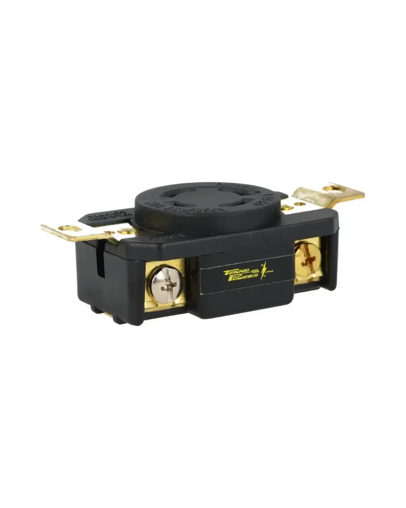 WJ-6420B — CONTACTO INDUSTRIAL CON SEGURO 20A/125VCA-250VCA, 3 POLOS (3 PHASES) + TIERRA, MONTAJE A PANEL