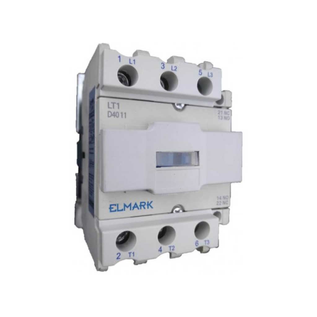 LT1D4011-230V — CONTACTOR 40A, 184-264.5VCA, 3 POLOS CON 3 AUXILIARES 1N.A + 1N.C