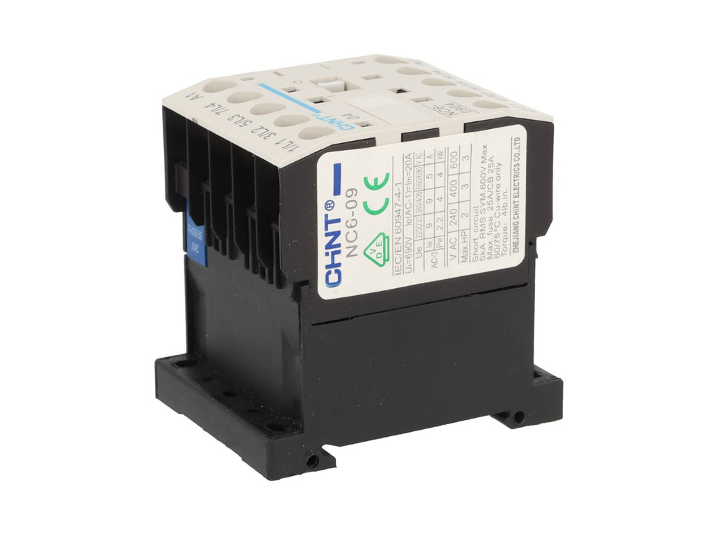 NC6-0904-24V — CONTACTOR AUXILIAR 24V, 9AMP, 4NA