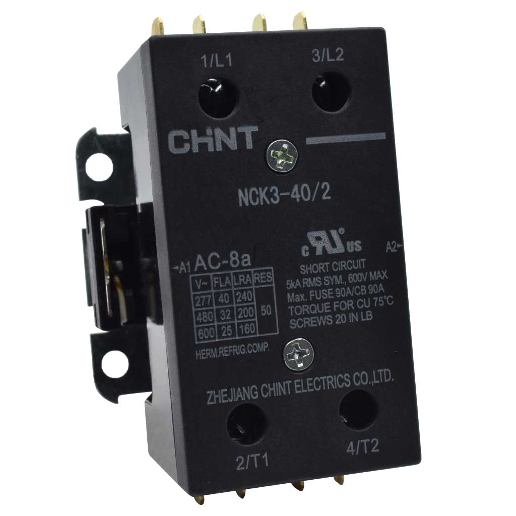 NCK3-40A/2-220V — CONTACTOR PARA AIRE ACONDICIONADO 2X40A/230VCA