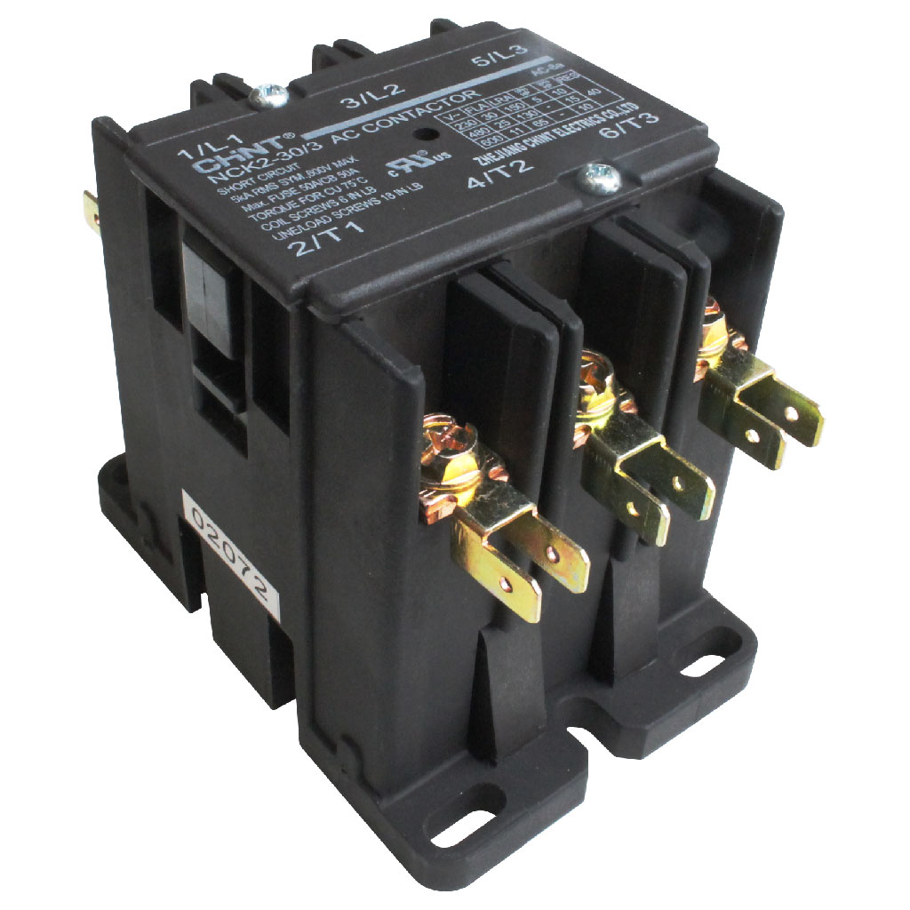 NCK3-30A/3-220V — CONTACTOR PARA AIRE ACONDICIONADO 3X30A/230VCA DE BOBINA