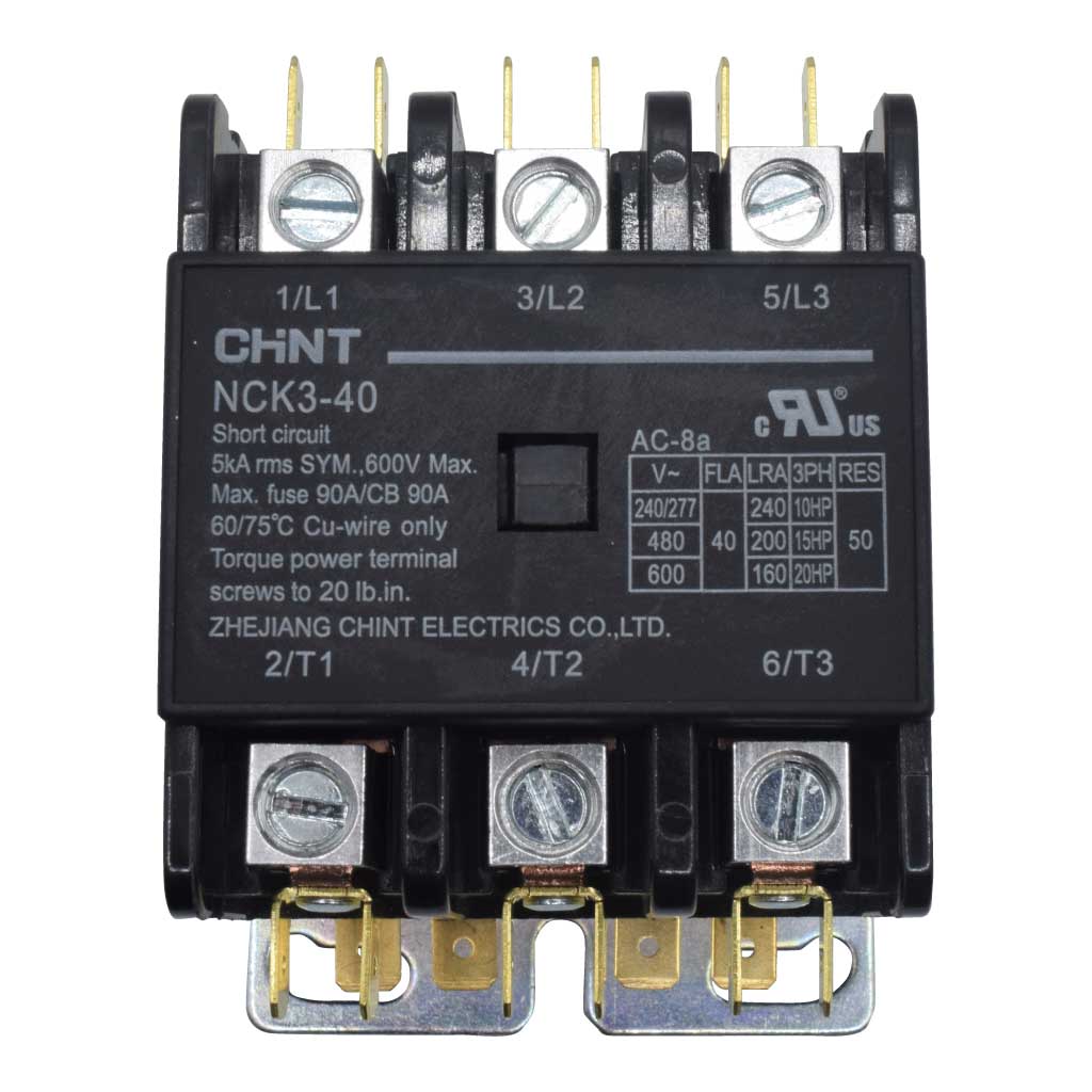 NCK3-40A/3-230V — CONTACTOR PARA AIRE ACONDICIONADO 3X40A/230VCA DE BOBINA