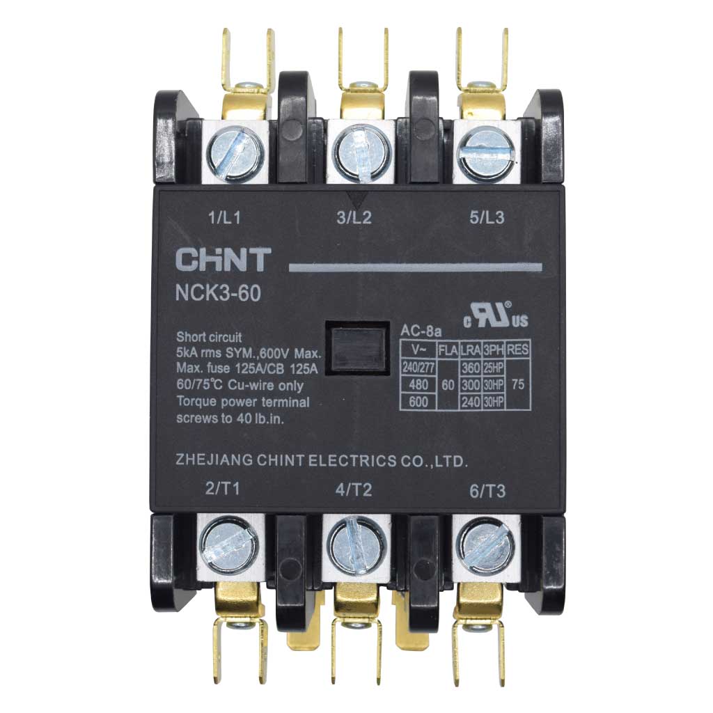 NCK3-60A/3-110V — CONTACTOR PARA AIRE ACONDICIONADO 3X60A/110VCA DE BOBINA