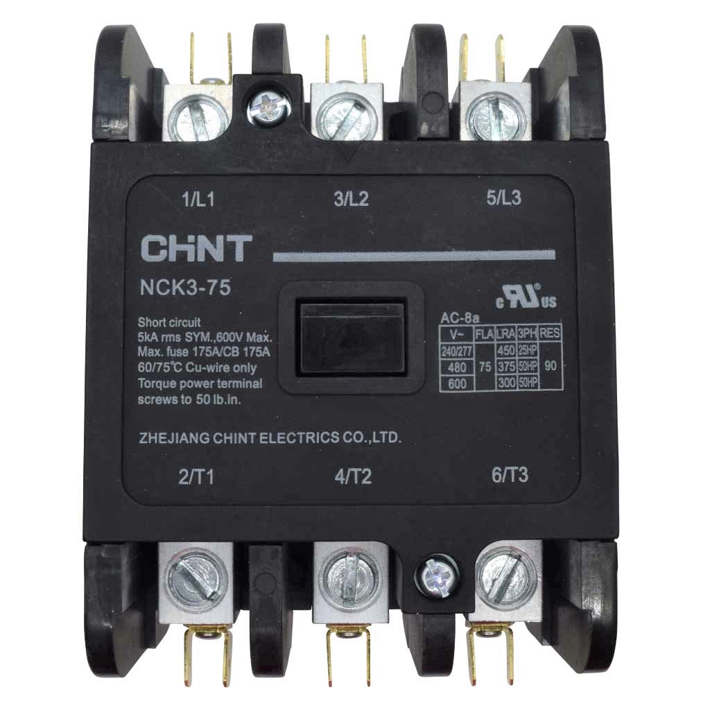 NCK3-75A/3-230V — CONTACTOR PARA AIRE ACONDICIONADO 3X75A 230VCA DE BOBINA