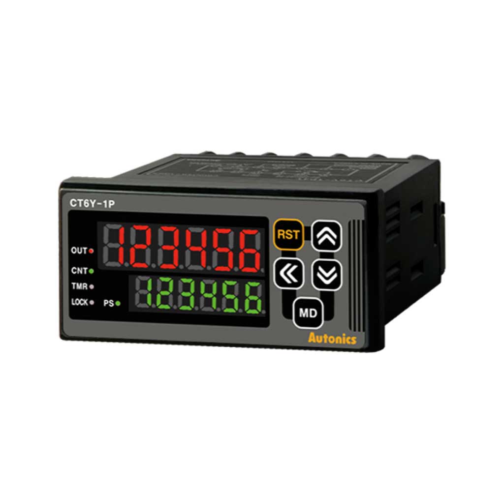 CT6Y-1P4 — CONTADOR/TIMER, 72X36mm, 6D, 1 PRESET, RELAYSALIDA NPN, 100-240VCA