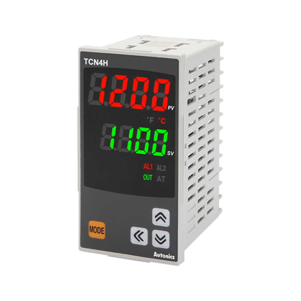 TCN4H-24R — CONTROL DE TEMPERATURA 1/8 DIN DOBLE DISPLAY EQUIV. AX2-1A 