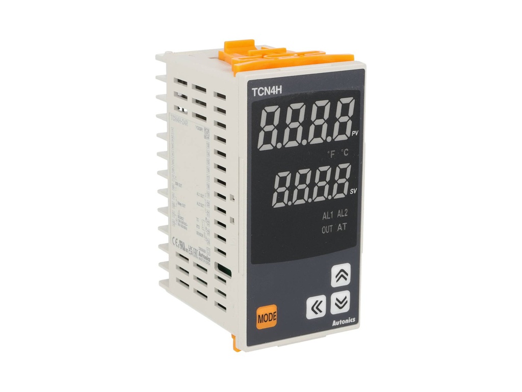 TCN4H-24R — CONTROL DE TEMPERATURA 1/8 DIN DOBLE DISPLAY EQUIV. AX2-1A 