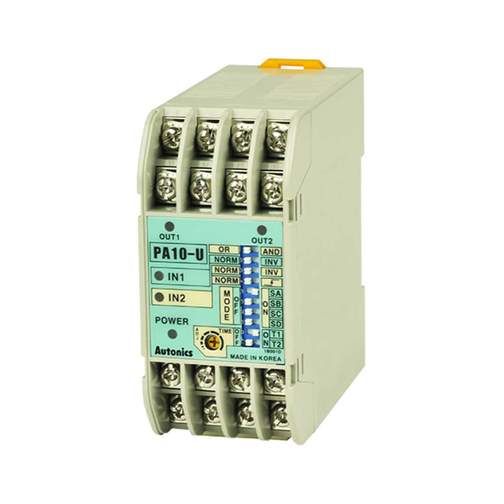 PA10-U — CONTROL/SENSOR NORM/INV, AND, OR, 0.1SEG-100SEG.SALIDA CONTADOR /ESTADO . 100-240VCA