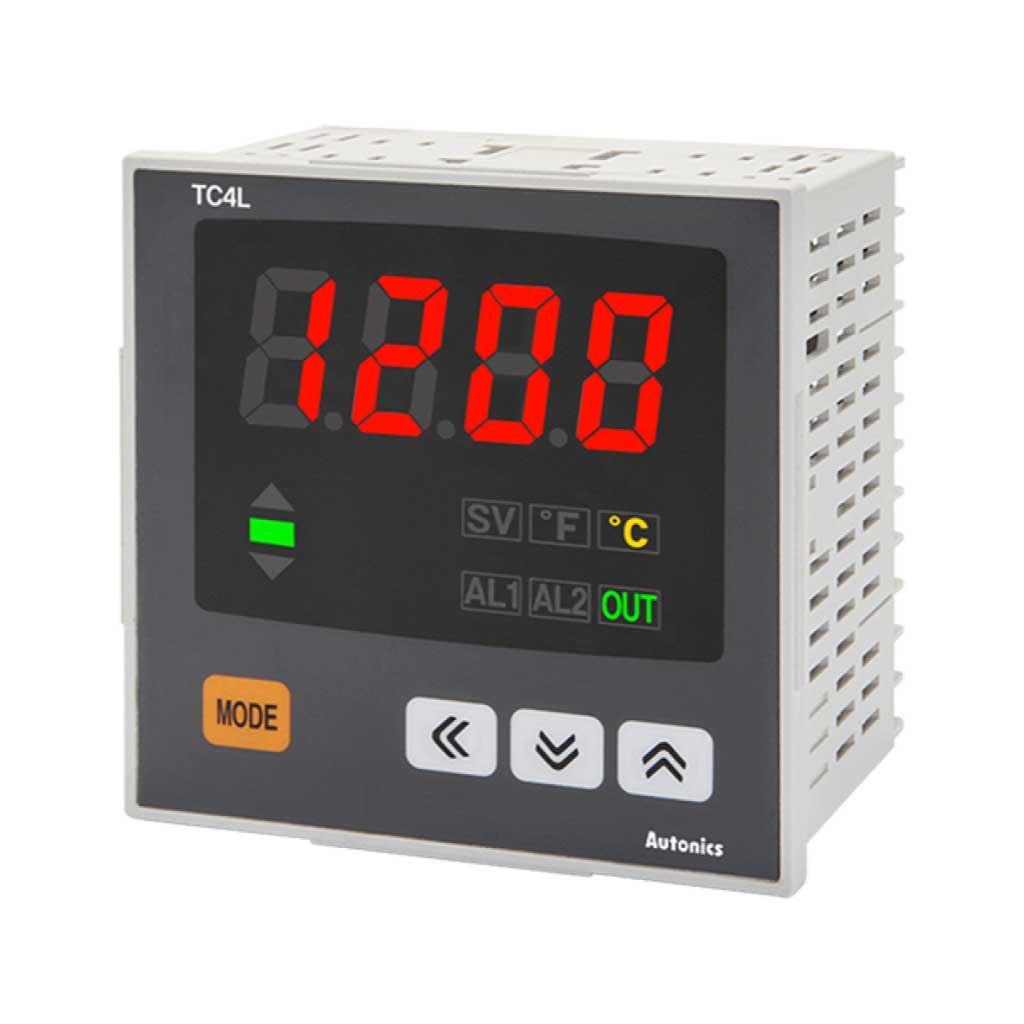 TC4L-24R — CONTROLADOR DE TEMPERATURA PID 100-240VCA 1DISPLAY, 1/4DIN 1SAL/2AL. REL/SSR, J, K, PT100