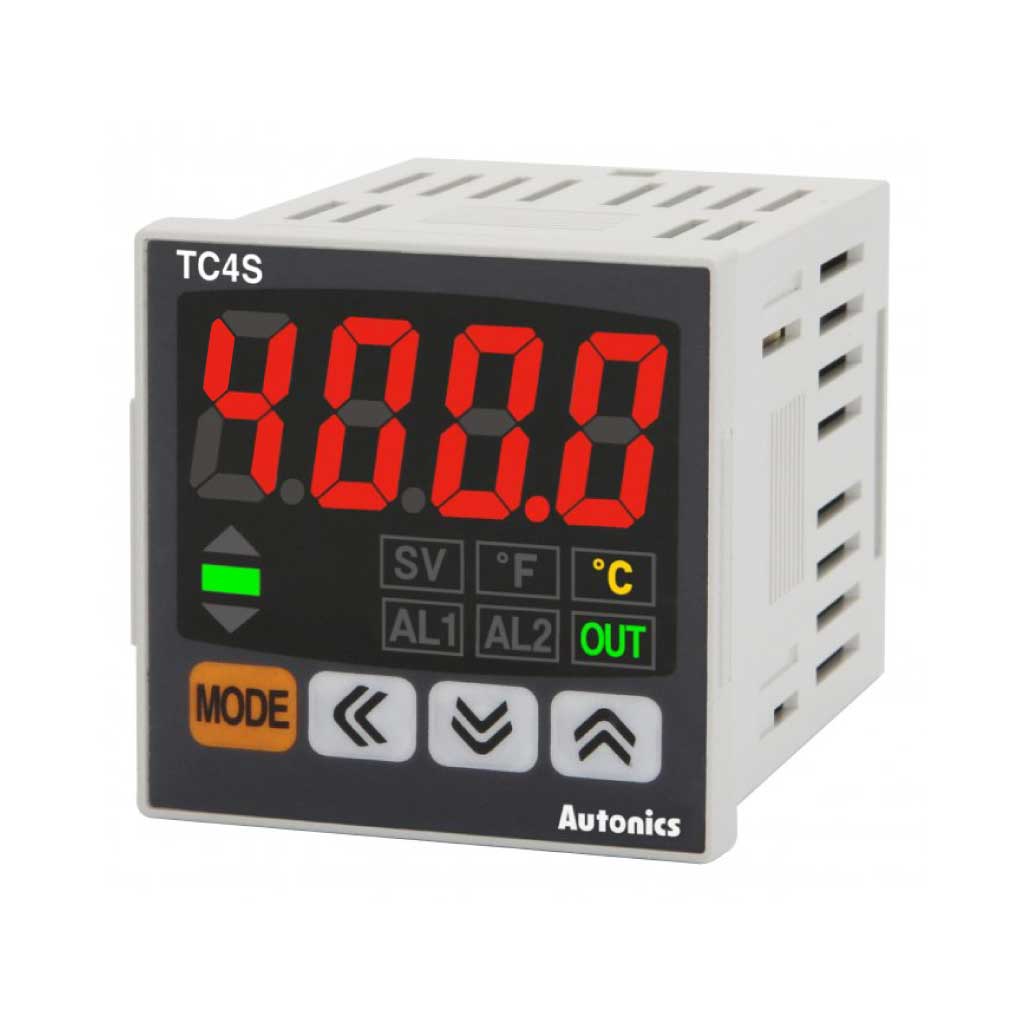 TC4S-14R — CONTROLADOR DE TEMPERATURA PID 100-240VCA 1DISPLAY, 1/16DIN 1SAL/AL.RELAY/SSR, J, K, PT100