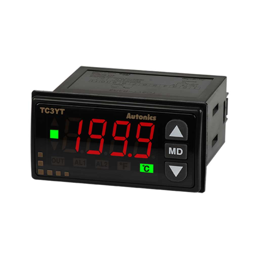 TC3YT-B4R3 — CONTROLADOR DE TEMPERATURA 1SALIDA, 3DIG., ON-OFFPROPORCIONAL, CONTACTO DE SALIDA 3AMP.