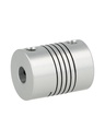 DR-4X6-D19L25 — COPLE FLEXIBLE ALUMINIO D1 4mm, D2 6mm, DEXT 19mm, LONGITUD 25mm, TORQUE 1Nm, VELOCIDAD MAXIMA 19.000RPM