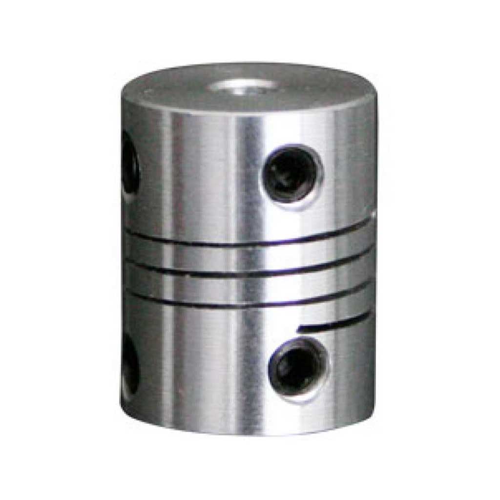 DR-6X6-D19L25 — COPLE FLEXIBLE ALUMINIO D1 6mm, D2 6mm, DEXT 19mm, LONGITUD 25mm, TORQUE 1Nm, VELOCIDAD MAXIMA 19.000RPM