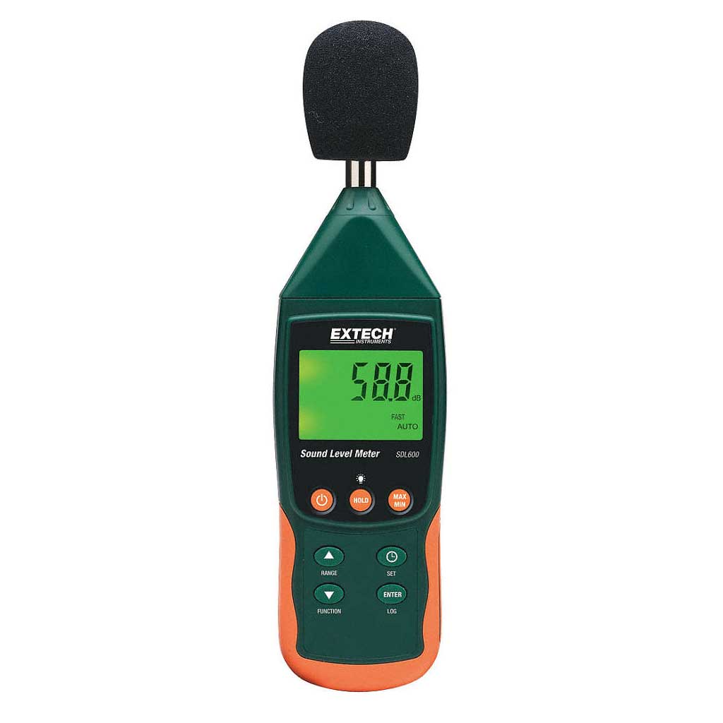 SDL600 — DECIBELIMETRO CON MEMORIA SD 2GB, ADAPTADOR DE ENERGIA (OPCIONAL) UA100-240