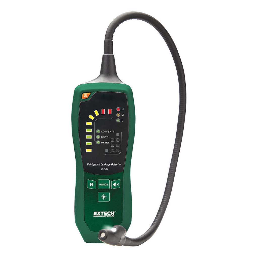 RD300 — DETECTOR DE FUGAS DE GAS REFRIGERANTES UTILIZADOS EN LOS DIVERSOS TIPOS DE SISTEMAS DE AIRE ACONDICIONADO.