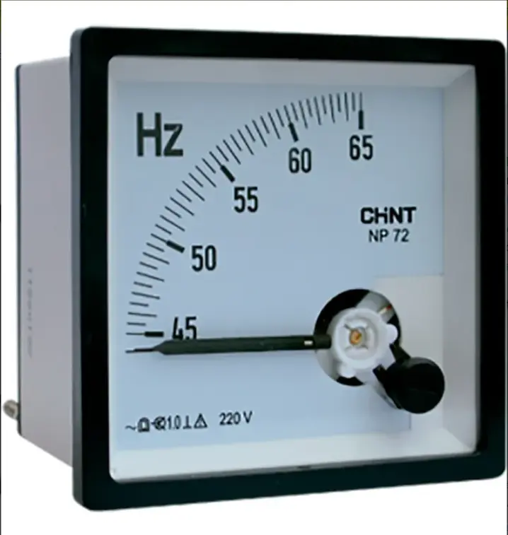 NP72-FHZ — FRECUENCIAUENCIMETRO ANALOGO 72 X 72mm 45.0-65.0HZ, 220VAC