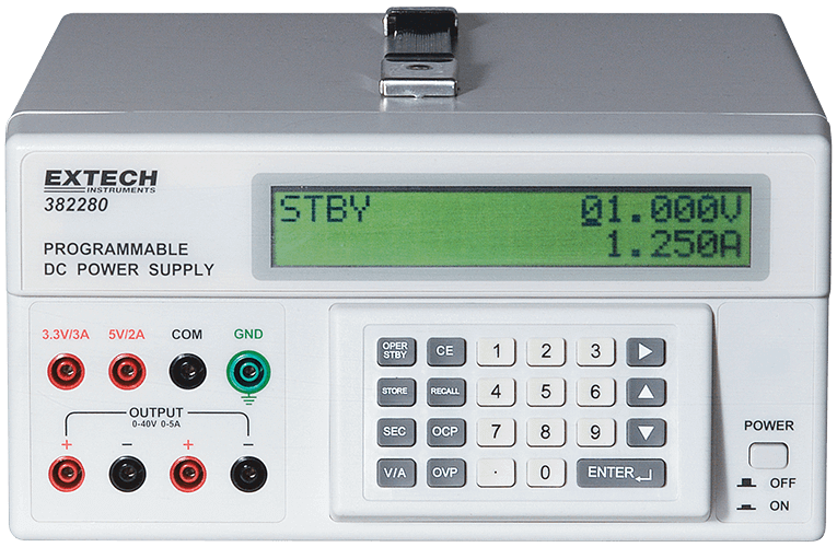 DESCONTINUADO 382280 — FUENTE DE PODER PROGRAMABLE 0-40V/5A, CON RS 232