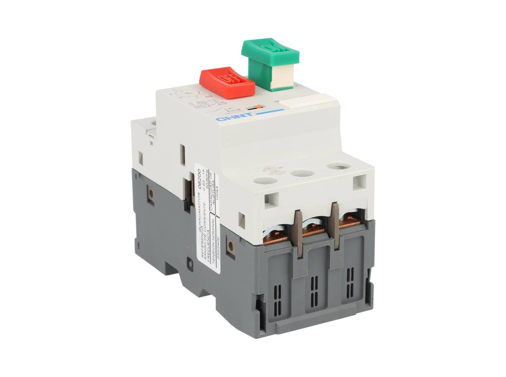 NS2-25-0.63-1A — GUARDAMOTOR PULSADOR DE 0.63-1A, 230/240400/415, 440, 500, 690V DE OPERACION, 100KA 230/240V DE RUPTURA GRADO III.