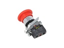 BS142 — HONGO FIJO 40mm ROJO CON LLAVE, 22mm, 1NC 10A/400VCA, 6A/250VCA, BASE METALICA *NO SON A PRUEBA DE EXPLOSION*