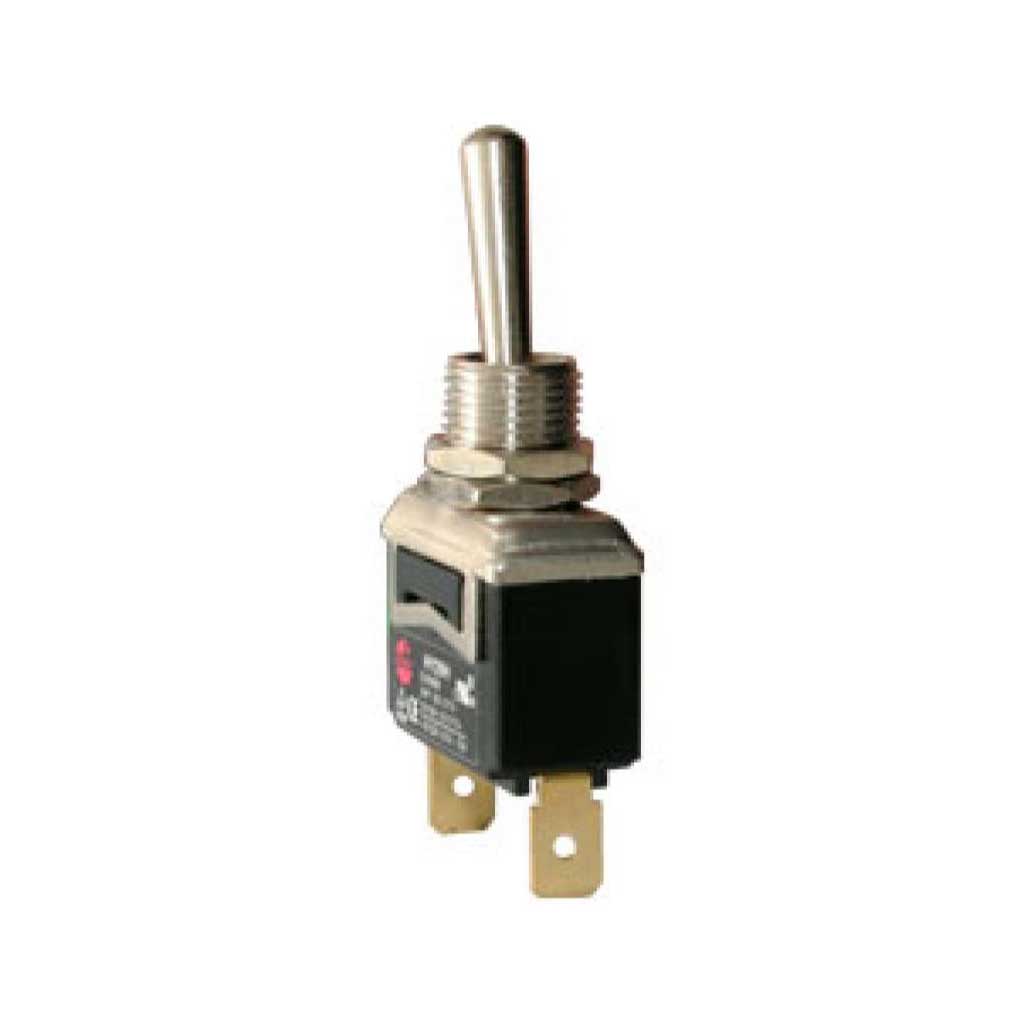 XT-11AF — INTERRUPTOR DE PALANCA 2 TERMINALES Posiciones: PULS-OFF Capacidad: 20/15A 125/277VAC