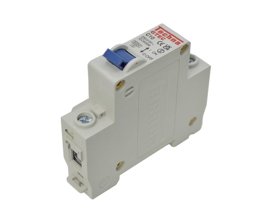 1C10 — INTERRUPTOR MINIATURA 1P 10AMP 230VCA PARA RIEL CURVA C