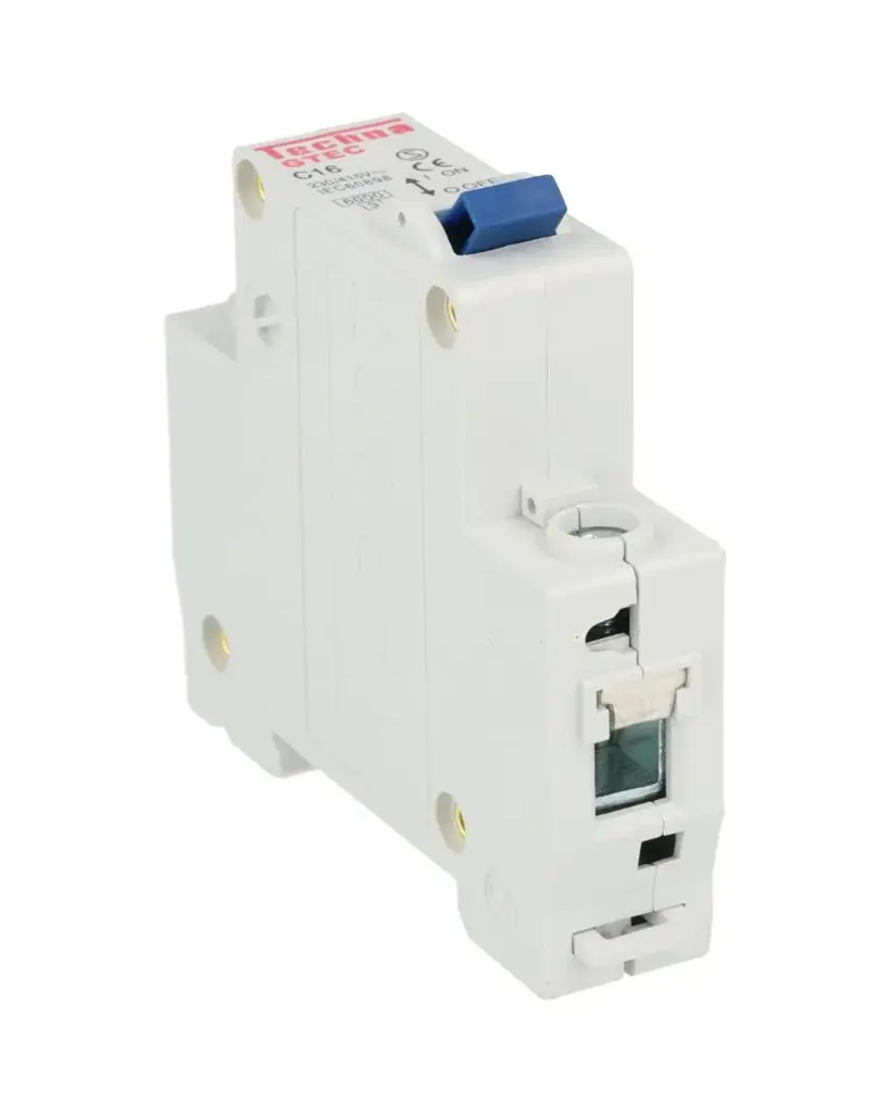 1C16 — INTERRUPTOR MINIATURA 1P 16AMP 230VCA PARA RIEL CURVA C