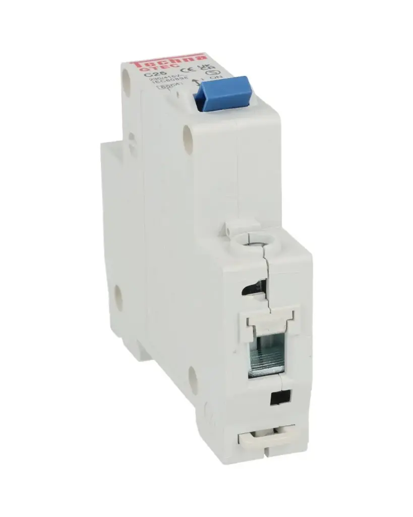 1C25 — INTERRUPTOR MINIATURA 1P 25AMP 230VCA PARA RIEL CURVA C