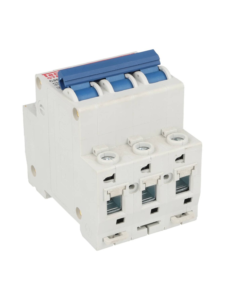 3C25 — INTERRUPTOR MINIATURA 3P 25AMP 440VCA PARA RIEL CURVA C