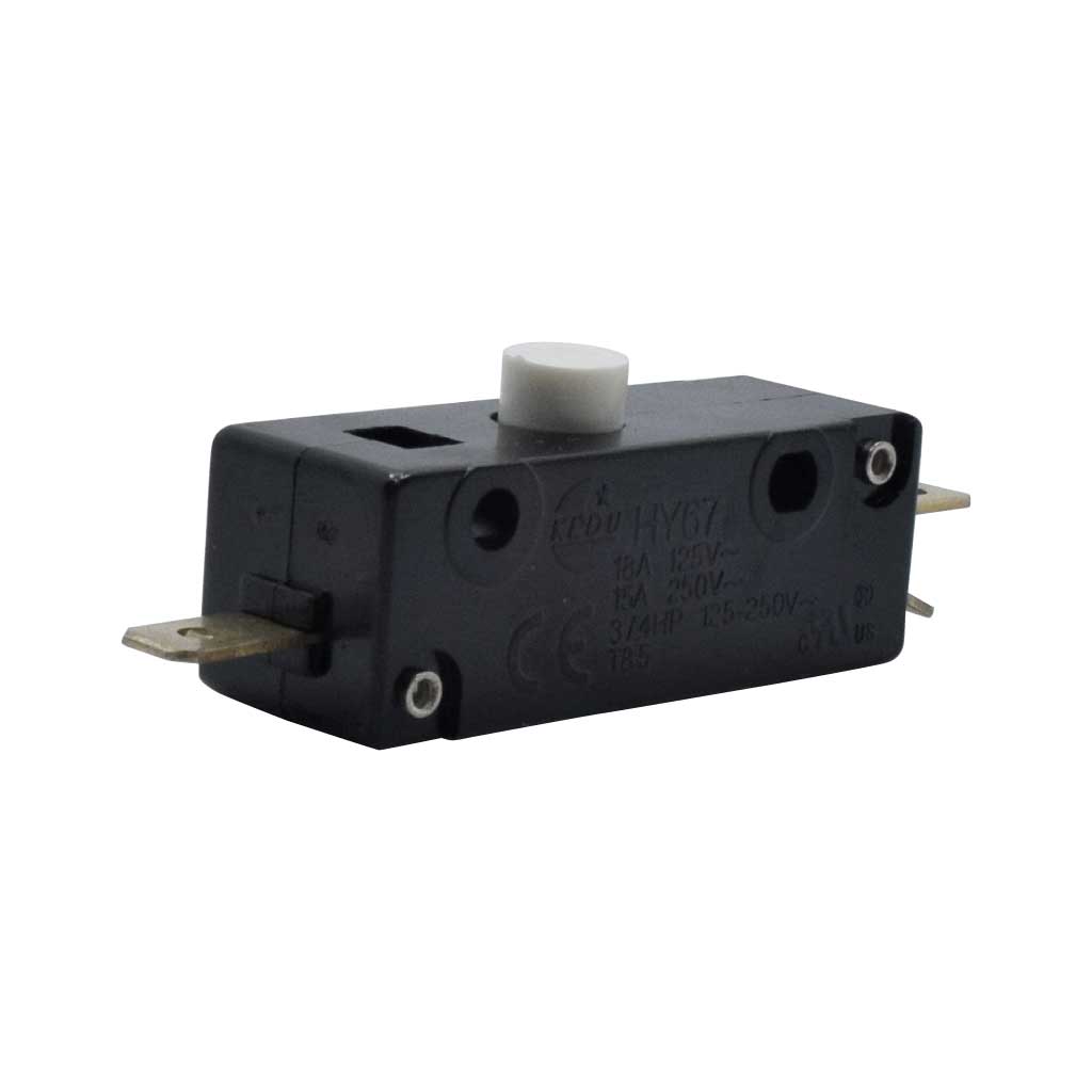 HY67-2 — INTERUPTOR DE SEGURIDAD MINIATURA, CONMUTABLE (1NA + 1NC) 18A/125V PIVOTE CORTO