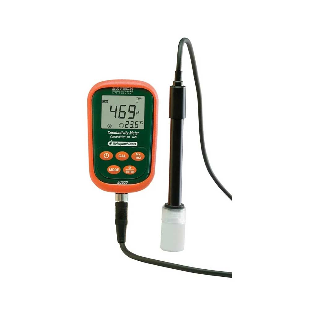 EC600 — JUEGO DE CONDUCTIVIDAD IMPERMEABLE 7 EN 1 CONDUCON TDS/SALINIDADE RESIS/PH/MV/TEMP.