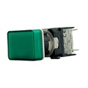 D090DXY — LAMPARA PILOTO 16mm CON LED, 24VCA/CD RECTANGULAR VERDE