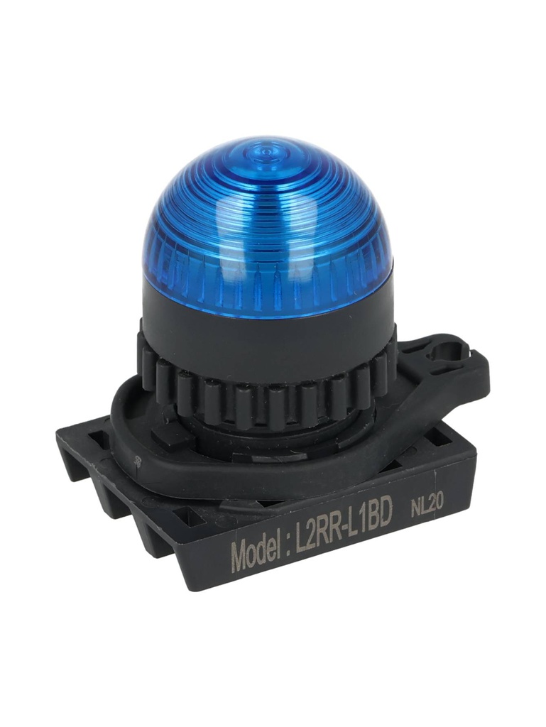L2RR-L1B — LAMPARA PILOTO LED AZUL 22mm, TIPO DOMO, 