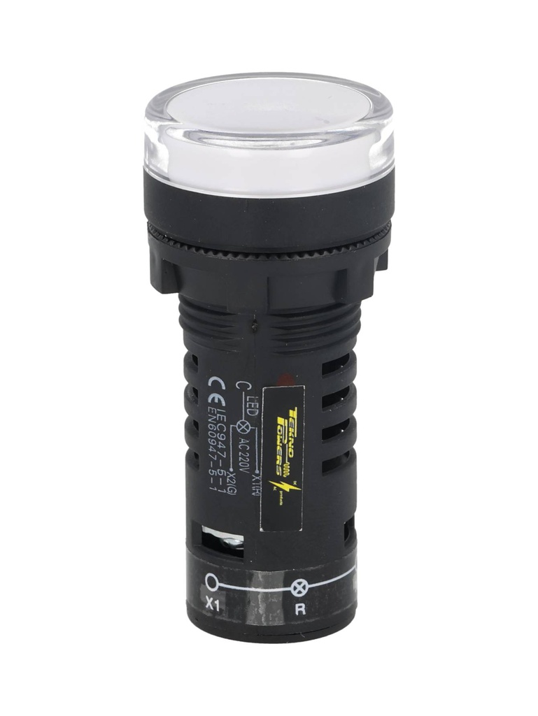 TP-LI22-RG — LAMPARA PILOTO LED BICOLOR 22mm 110/220VCA ROJO-VERDE PLASTICO *NO SON A PRUEBA DE EXPLOSION*