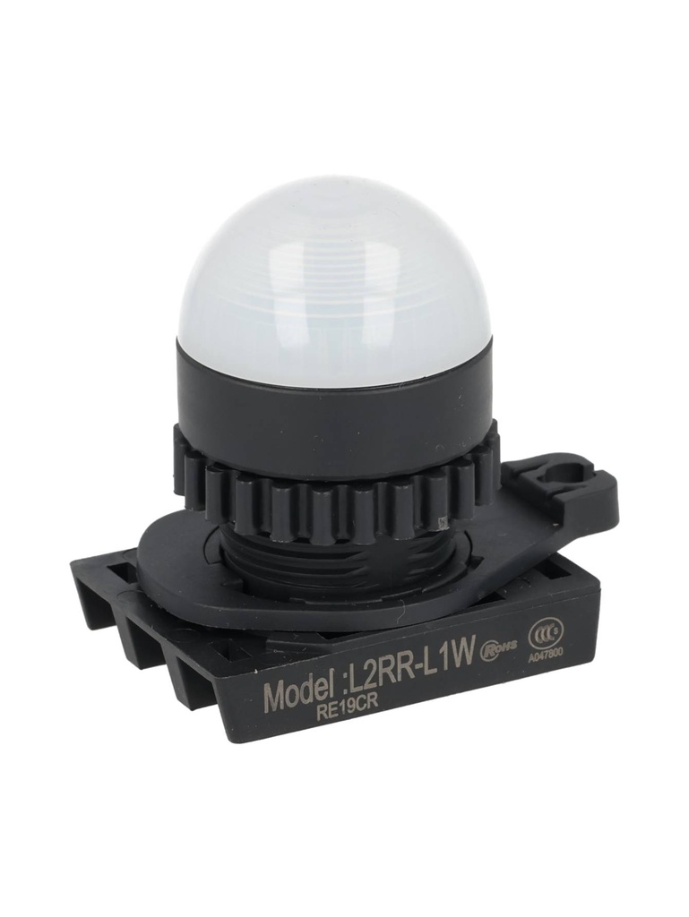 L2RR-L1W — LAMPARA PILOTO LED BLANCO 22mm, TIPO DOMO