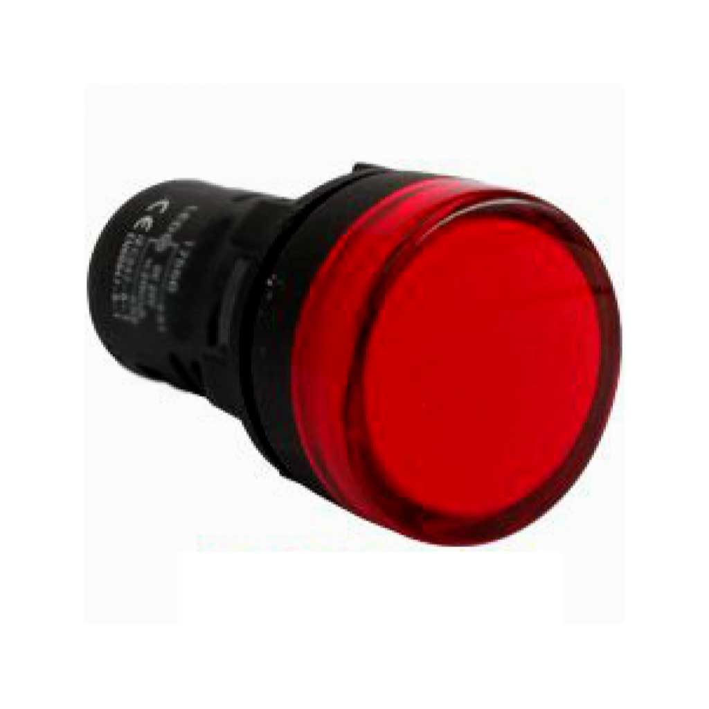 TP-LI22-R — LAMPARA PILOTO LED ROJO 22mm 220VCA PLASTICO *NO SON A PRUEBA DE EXPLOSION*